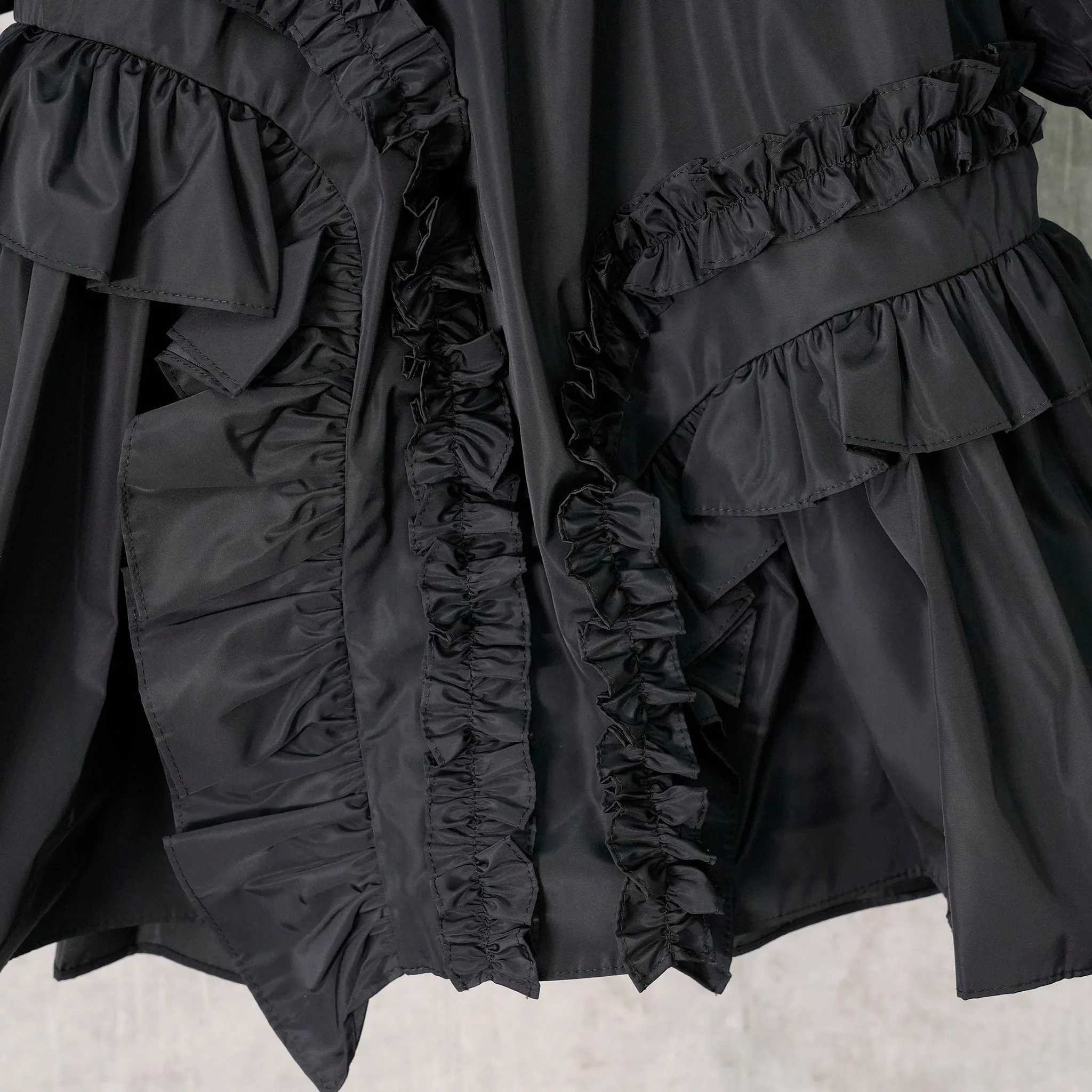 ARABELLA TOP RECYCLED FAILLE / BLACK