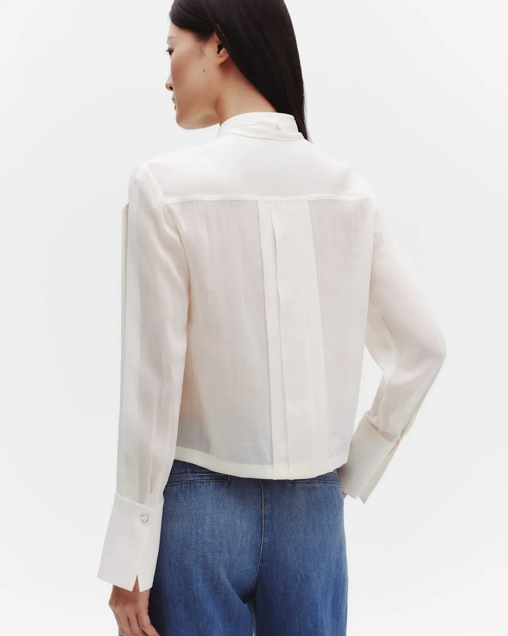 Bergman Top in Silk Georgette