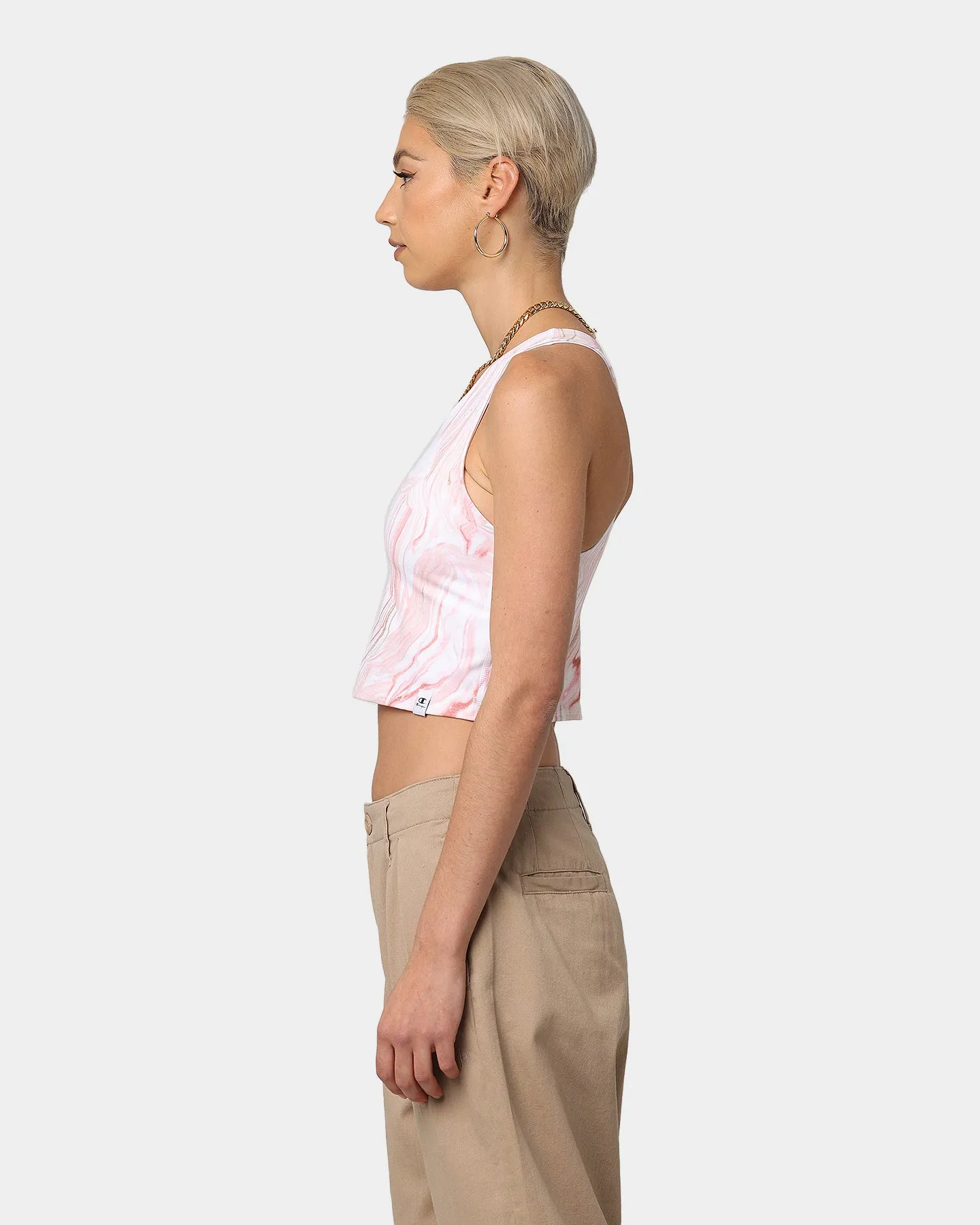 Champion Women's LF Recycled Sculpted Crop Top Pebblestone