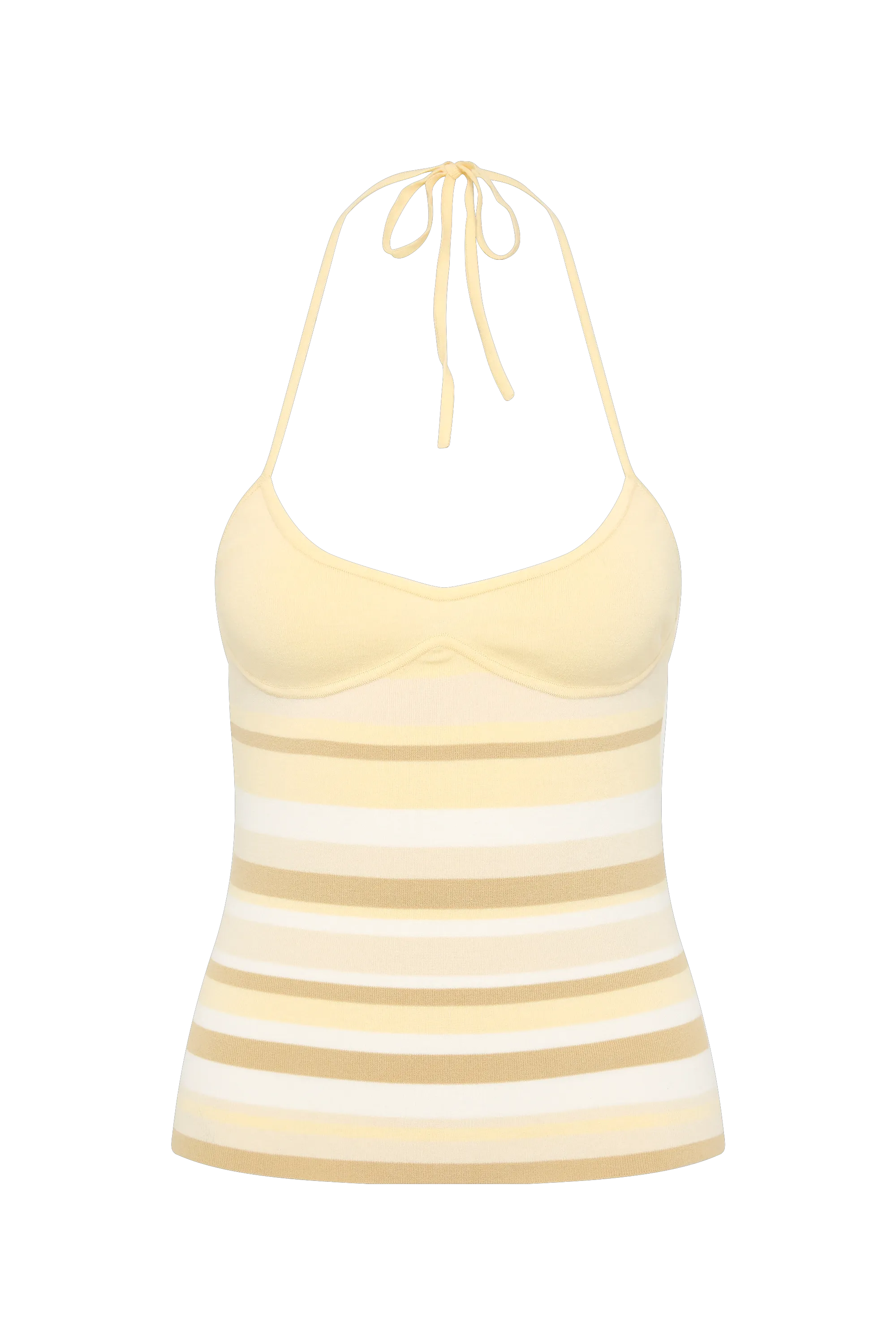 Citara Halter Top Butter Stripe
