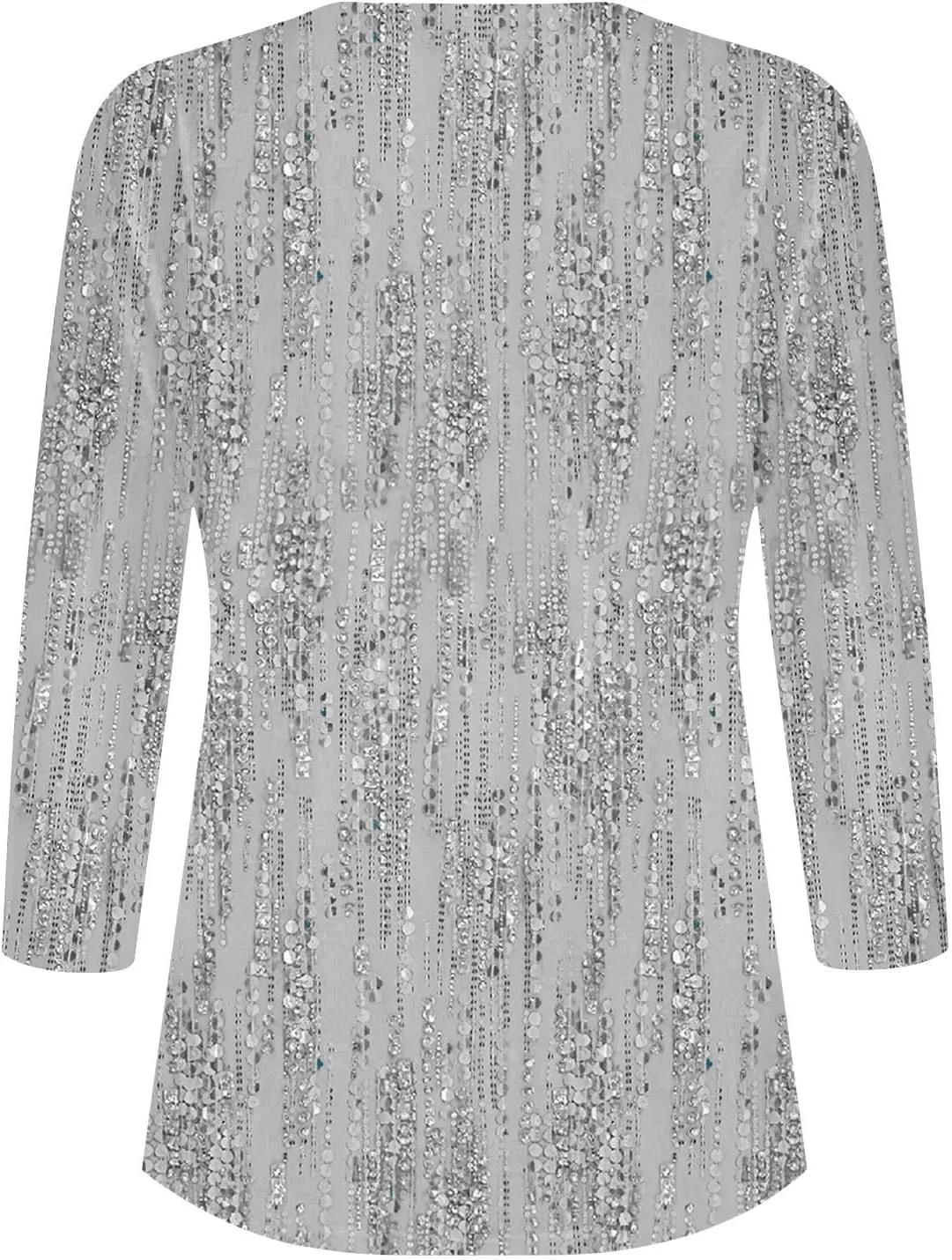 Generic Women's Casual 3/4 Sleeve T-Shirt Square Neck Cute Tunic Tops Button Decor Pleated Dressy Blouse Summer Cute Boho Tee