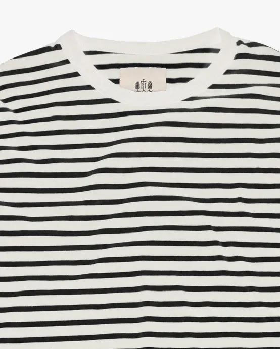 Hemen Biarritz Joritz Breton Stripe L/S Tee - Natural / Marine