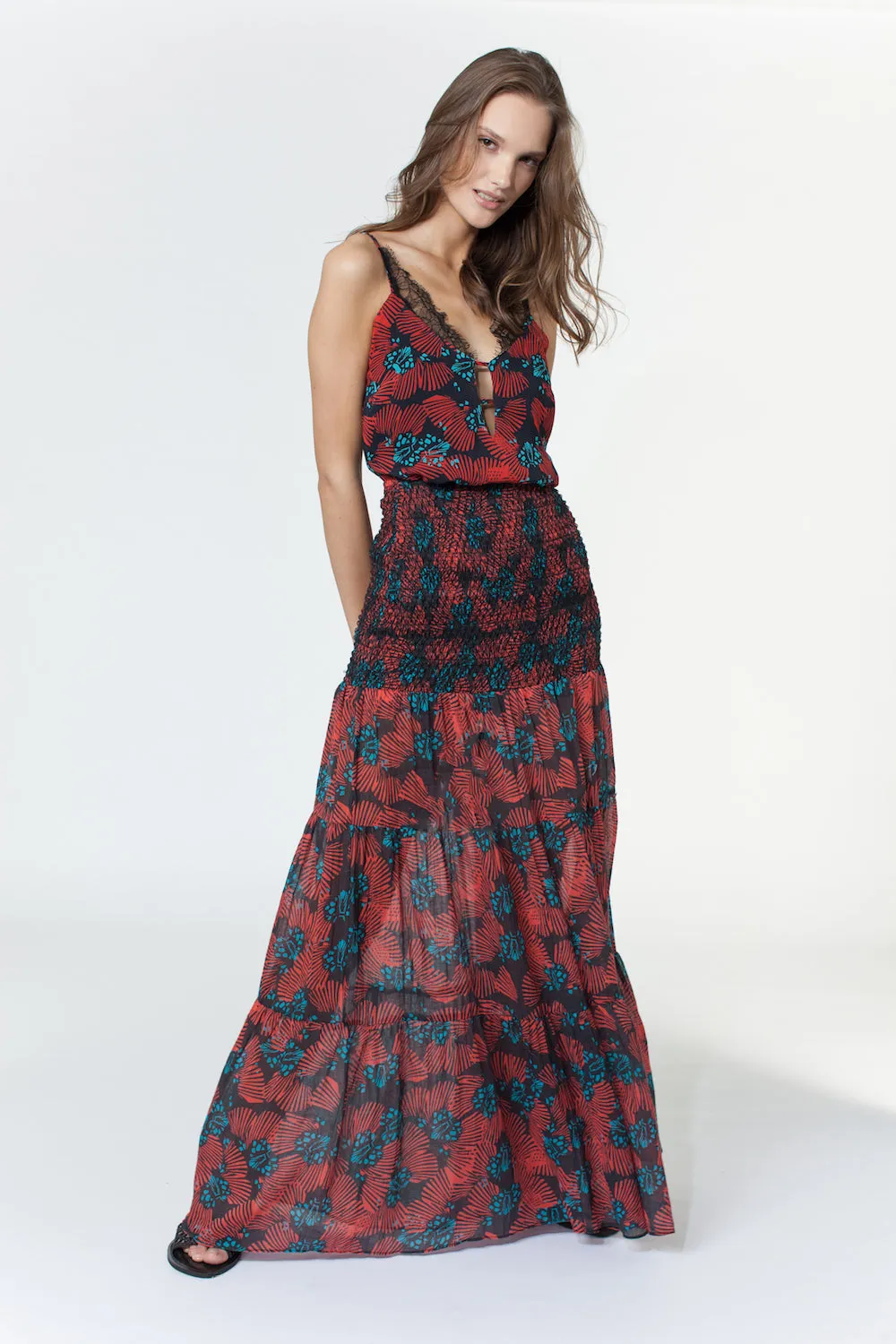 Karina Grimaldi Flora Print Cami Top in Butterfly
