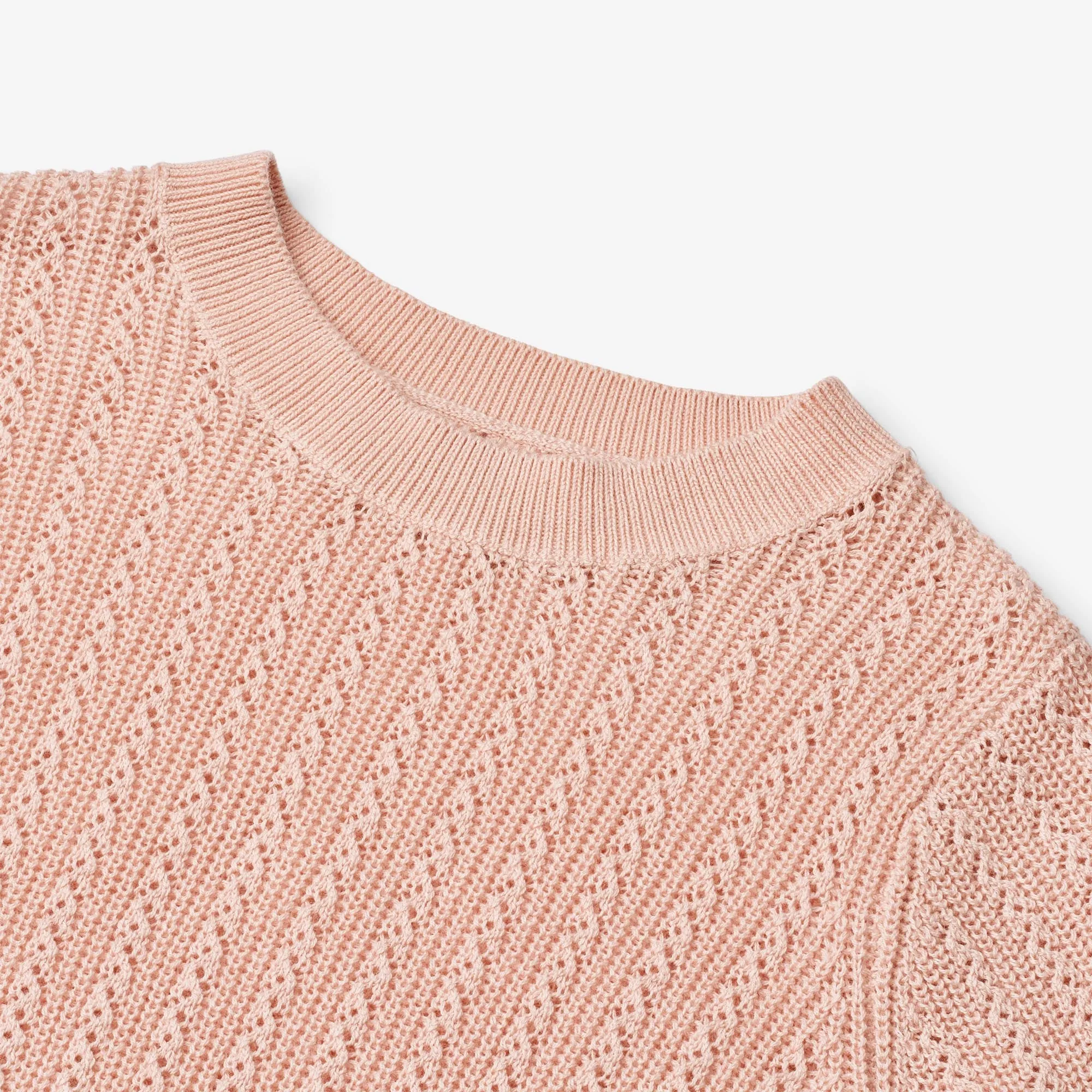 Knit Top S/S Alva - powder