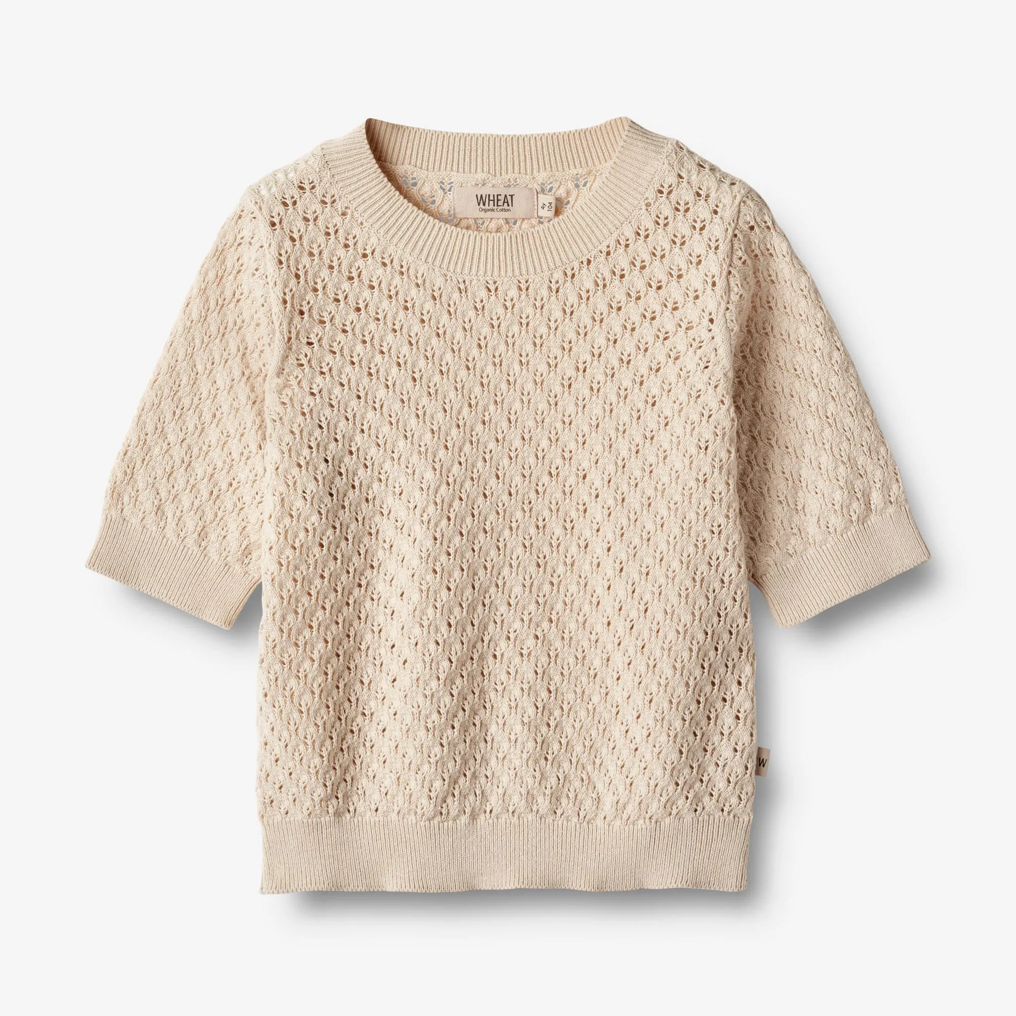 Knit Top S/S Alva - sandshell