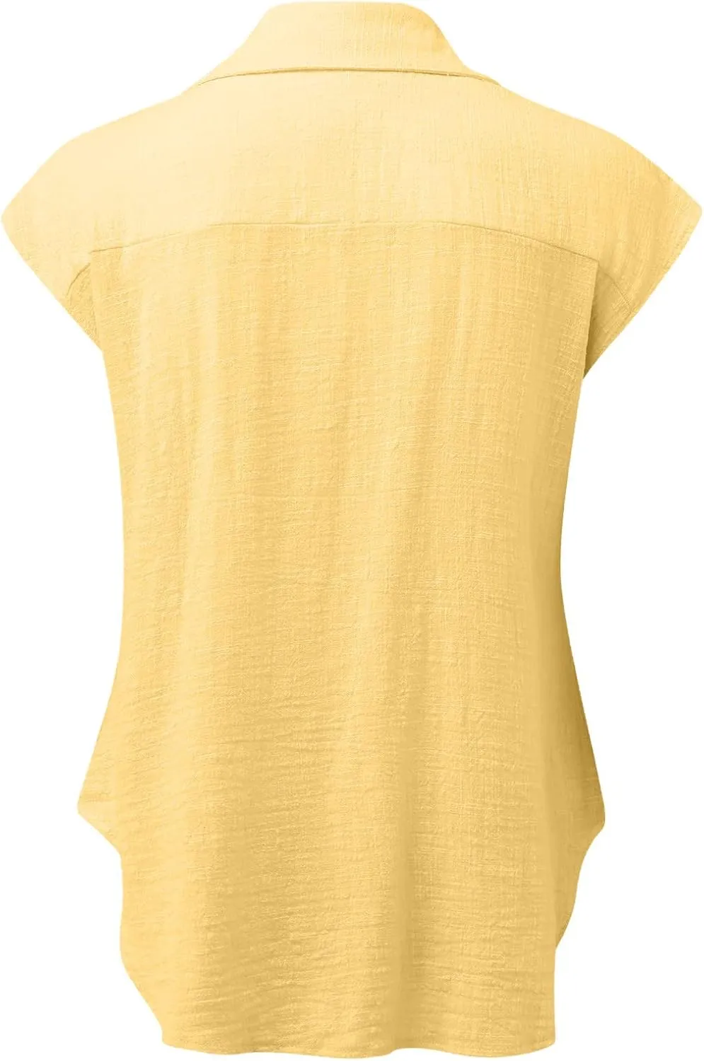 Linen Tops for Women Cap Sleeve Tops for Dressy Button Down Shirts Solid Color Blouse Slim Fit Shirts Tops