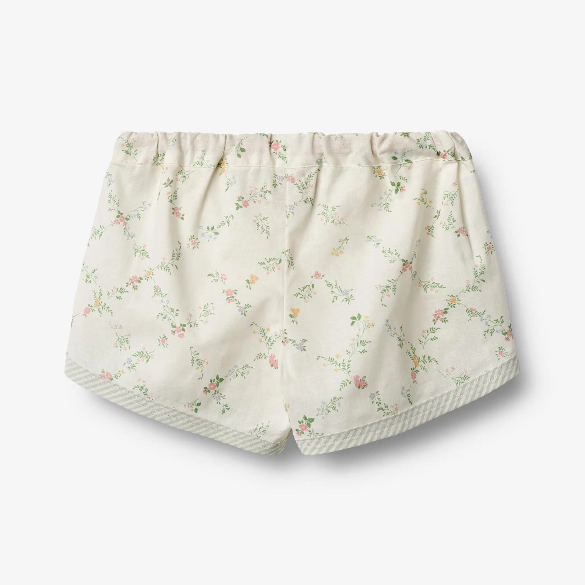 Shorts Inger - ivory checked flowers