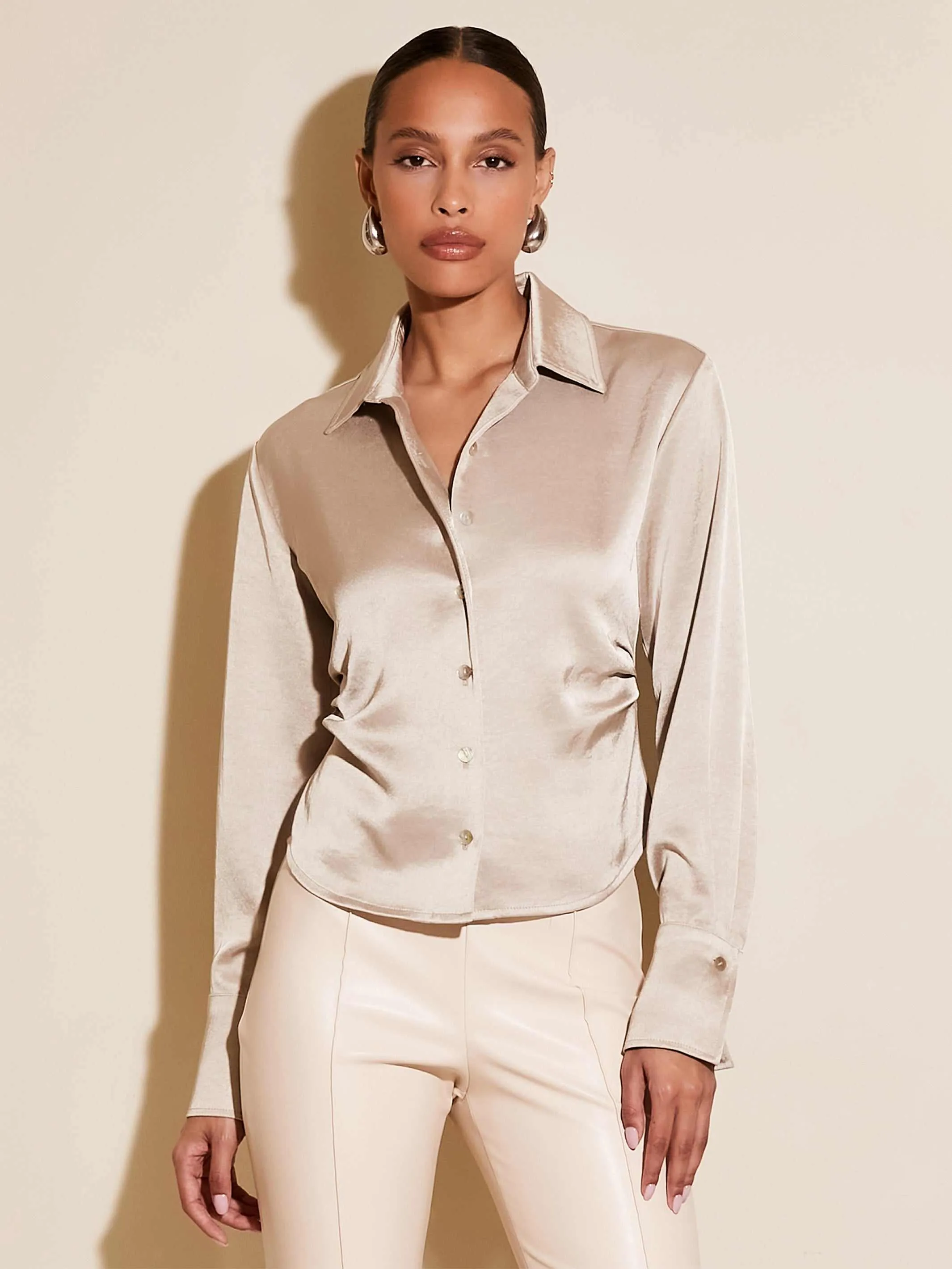 Tawnie Side-Pleat Shirt