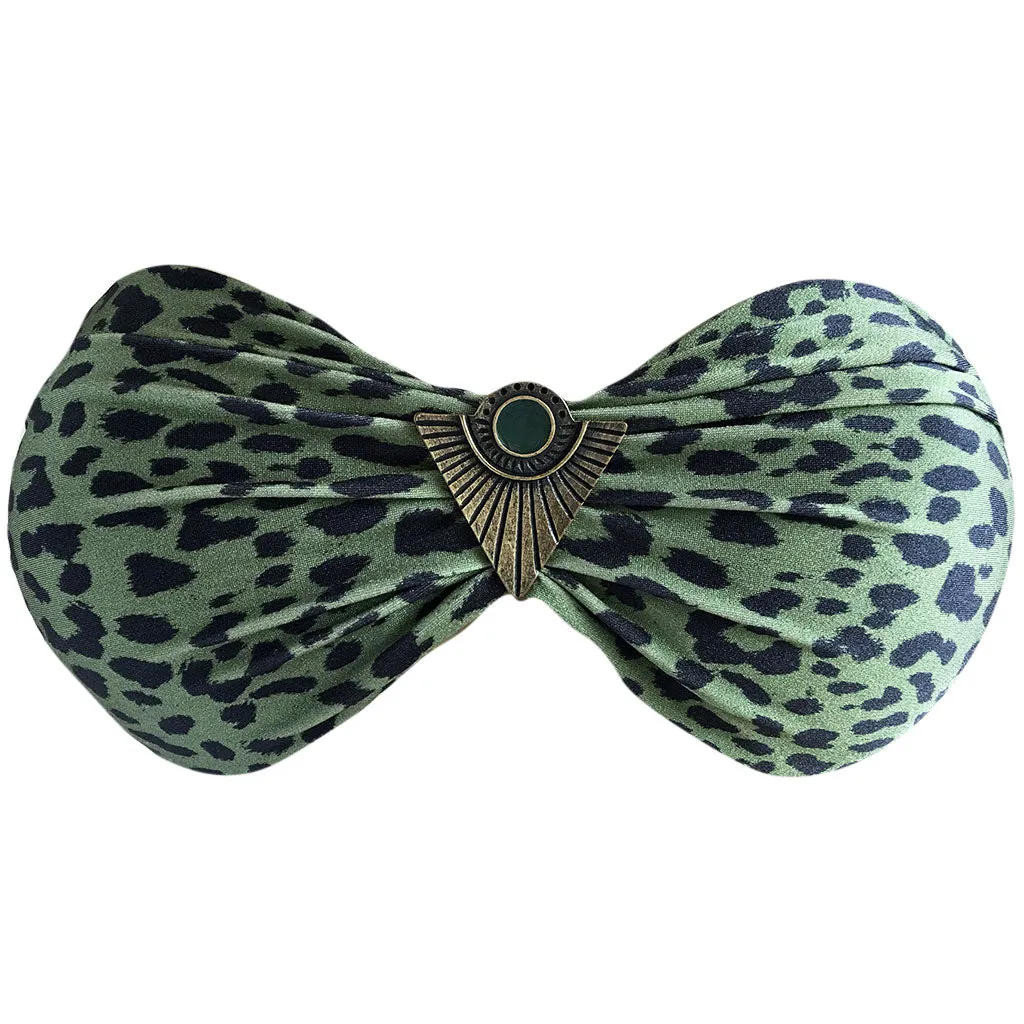 Triya Artemis Cheetah Print Bandeau Top