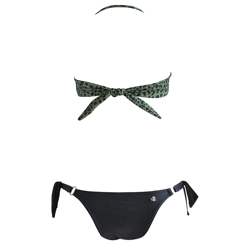 Triya Artemis Cheetah Print Bandeau Top