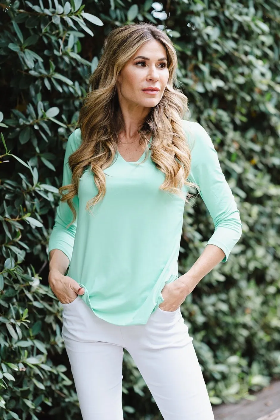 V-Neck Top Mint