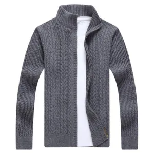 West Louis Autumn Whiter Knitwear Zipper Sweater