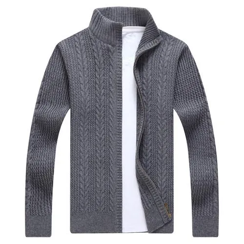 West Louis Autumn Whiter Knitwear Zipper Sweater