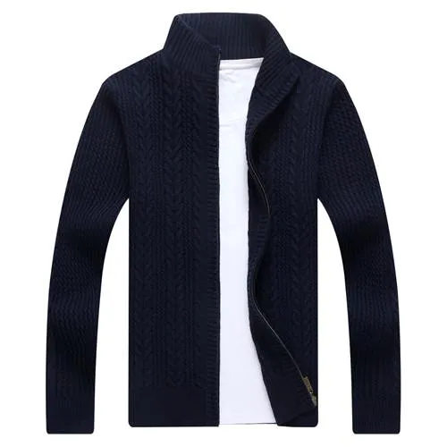 West Louis Autumn Whiter Knitwear Zipper Sweater