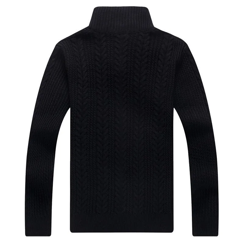 West Louis Autumn Whiter Knitwear Zipper Sweater
